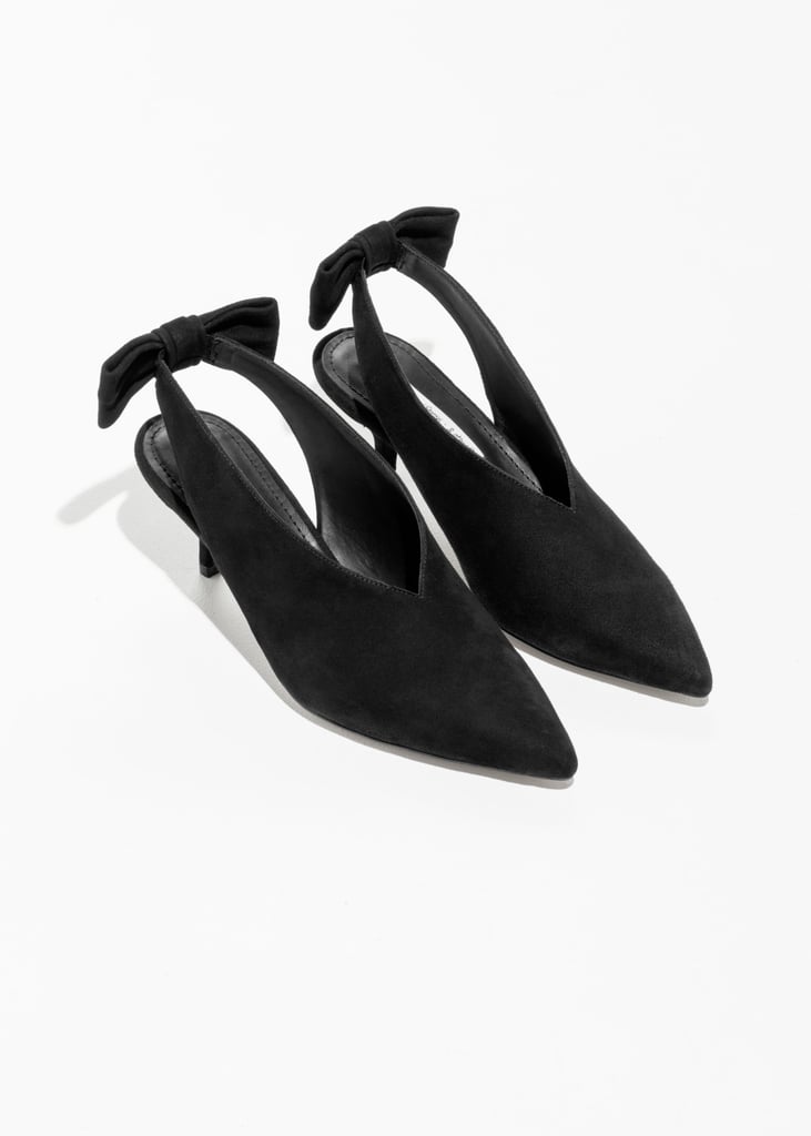 radikal regional Soak & Other Stories Kitten Heel Slingback Pumps | Meghan Markle's Slingback  Heels With Bows | POPSUGAR Fashion UK Photo 9