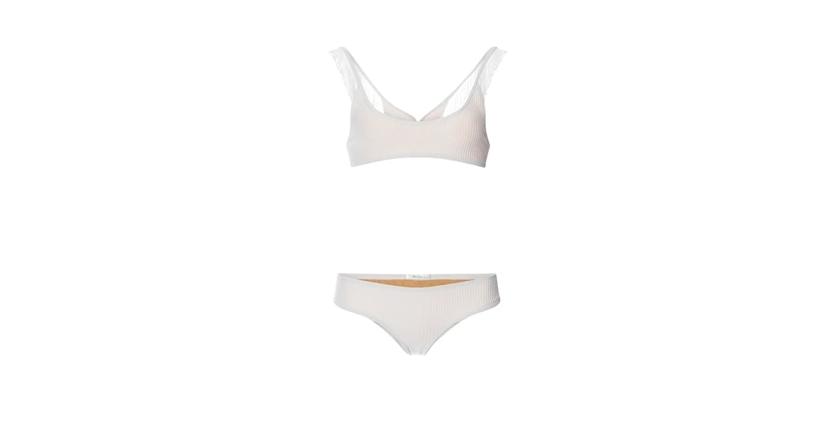 Made by Dawn Ribbed Scoop Neck Bikini Set ($260) | White Swimsuits ...