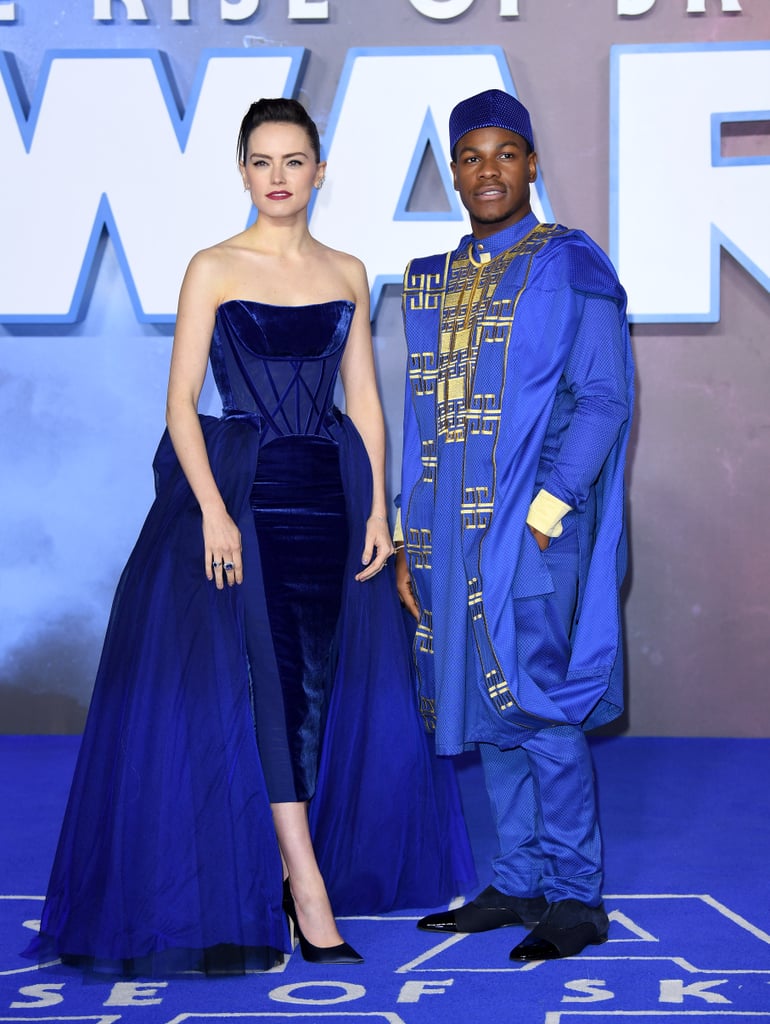 Daisy Ridley and John Boyega at the Star Wars: The Rise of Skywalker European Premiere