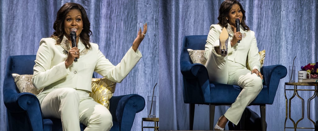 Michelle Obama Green Pastel Suit 2019
