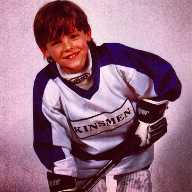 When he shared a childhood photo of himself on the hockey team and you suddenly needed to be put on ice.