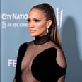 J Lo's "Halftime" Premiere Gown Features Cutouts and Sheer Panels at Every Turn