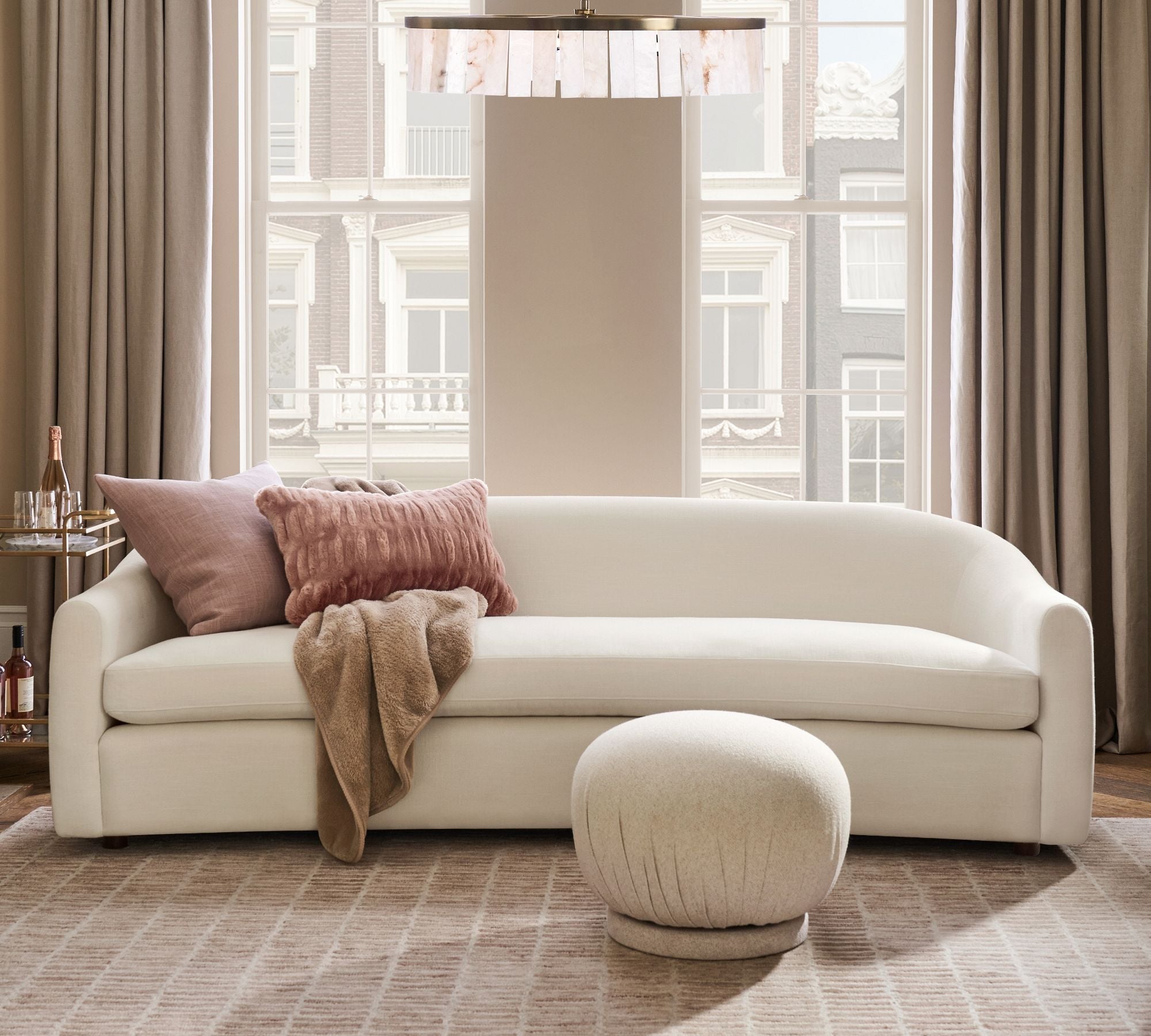 Pottery barn boucle chair hot sale