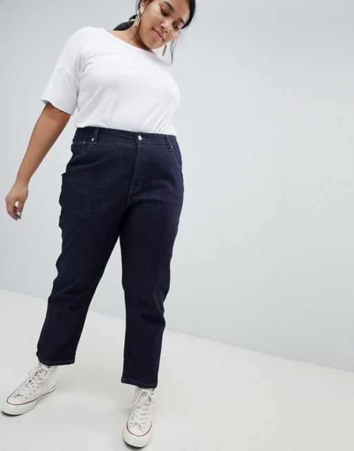 Asos White Curve Straight Leg Jeans