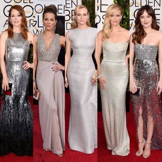 Metallic Dresses at Golden Globes 2015
