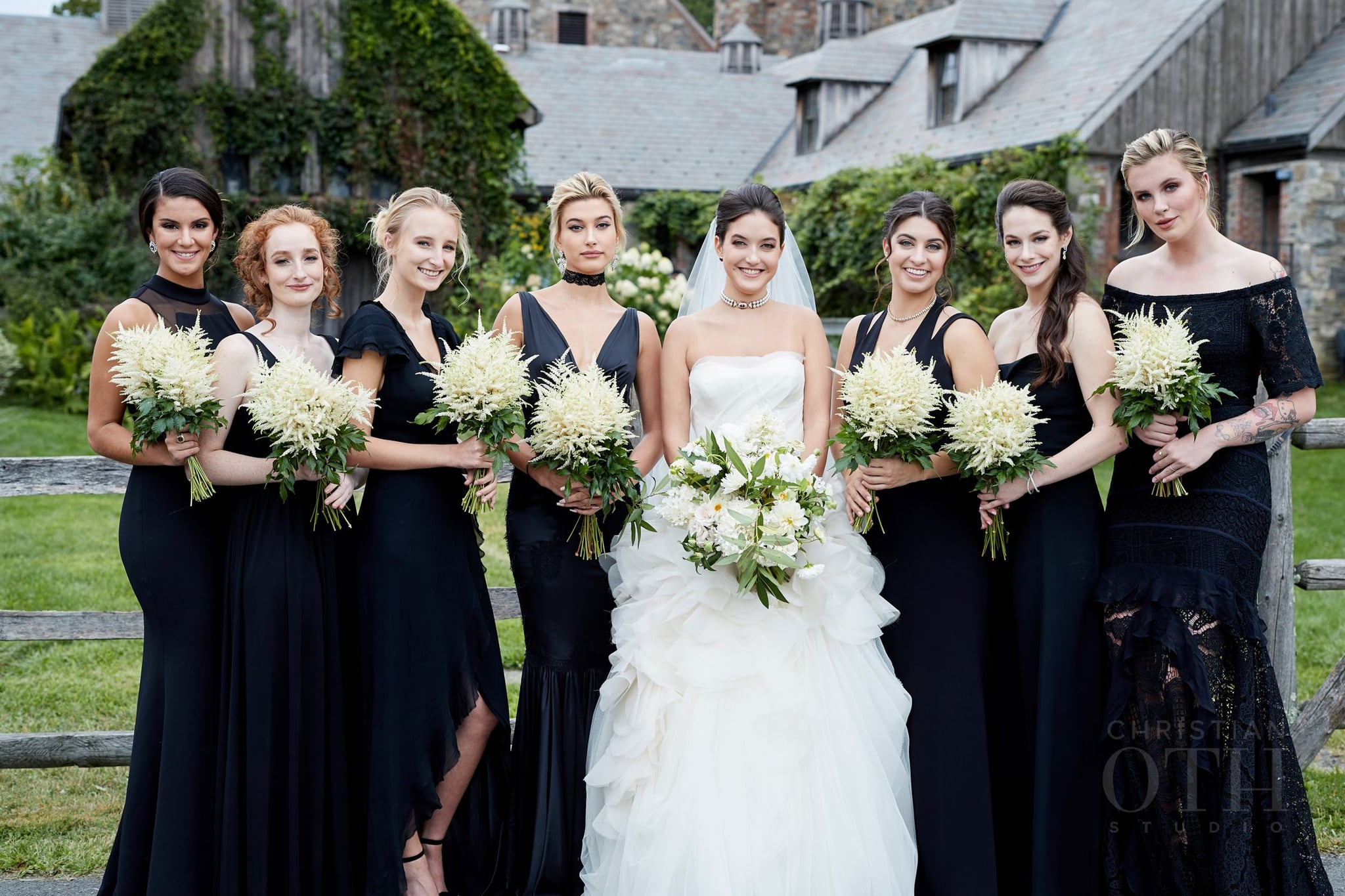 all black bridesmaid dresses