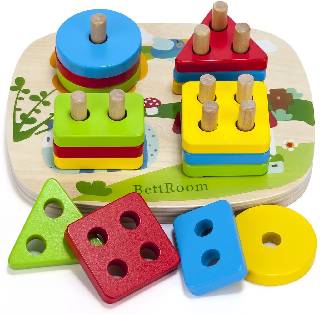 Preschool Shape Colour Recognition Geometric Board Blocks