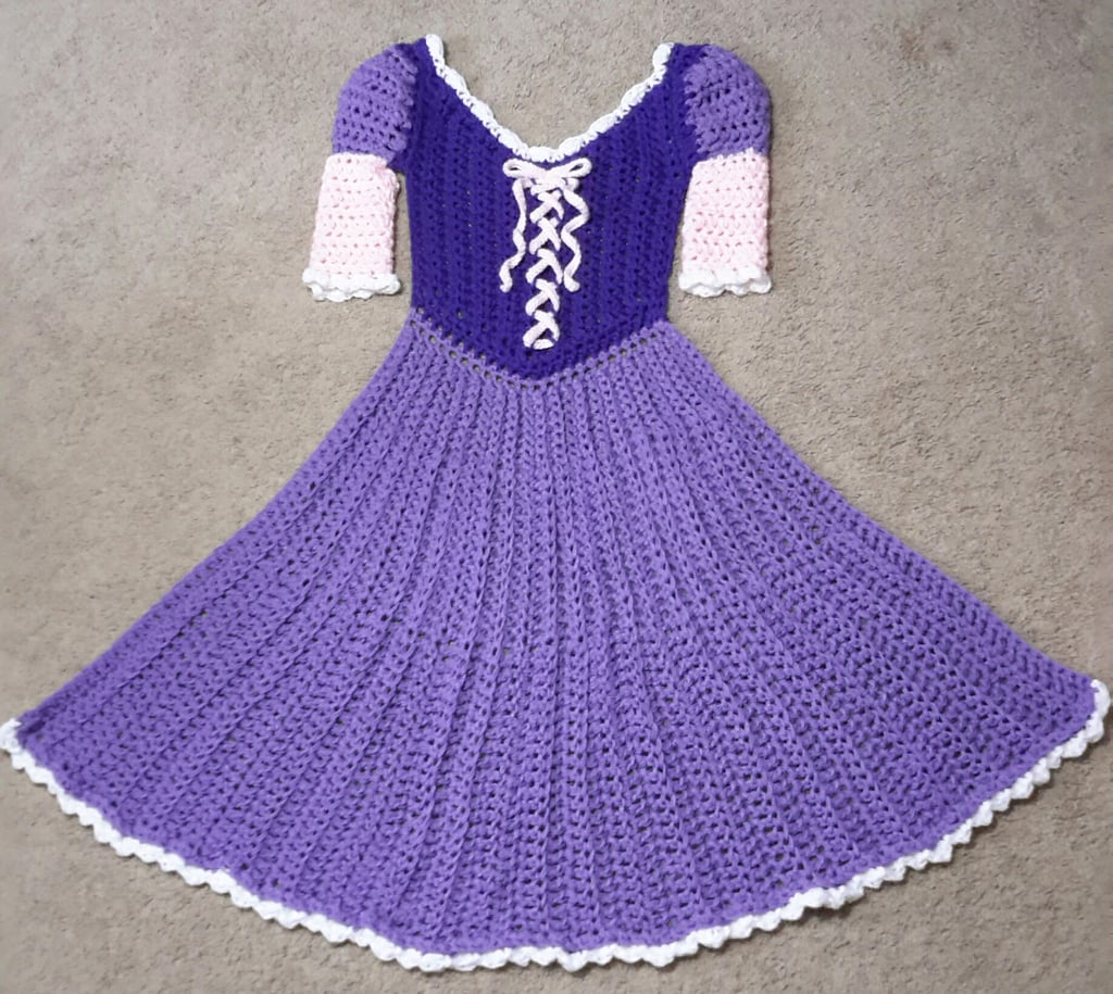 Crocheted Disney Princess Dress Blankets
