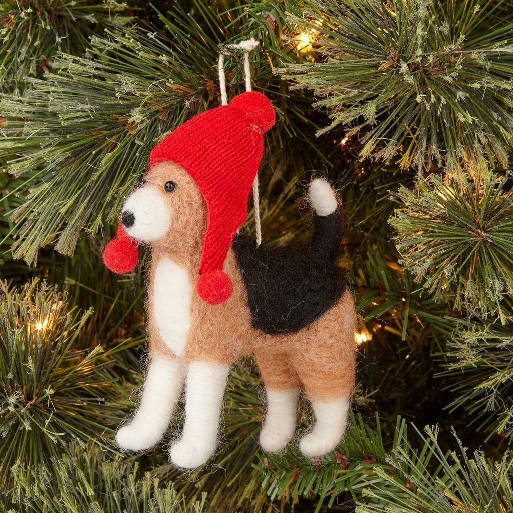 For the Tree: Wondershop Beagle with Stocking Hat Christmas Tree Ornament