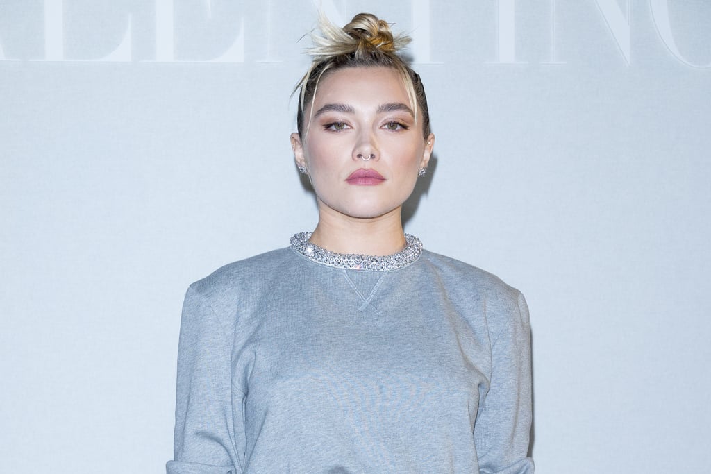 Florence Pugh at the Valentino AW23 Show at Paris Fashion Week