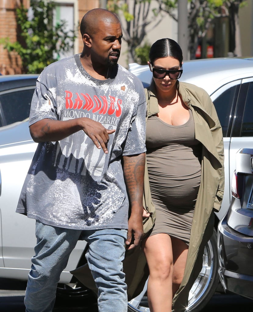 Kim Kardashian and Kanye West Out in LA October 2015