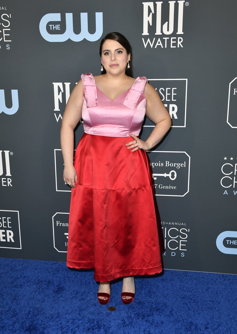 Beanie Feldstein Wearing Valentine's Day Colors at the Critics' Choice Awards