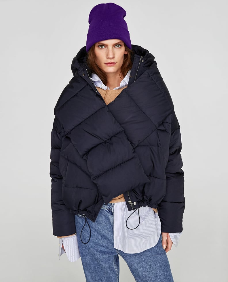 Quilted Jacket With Scarf