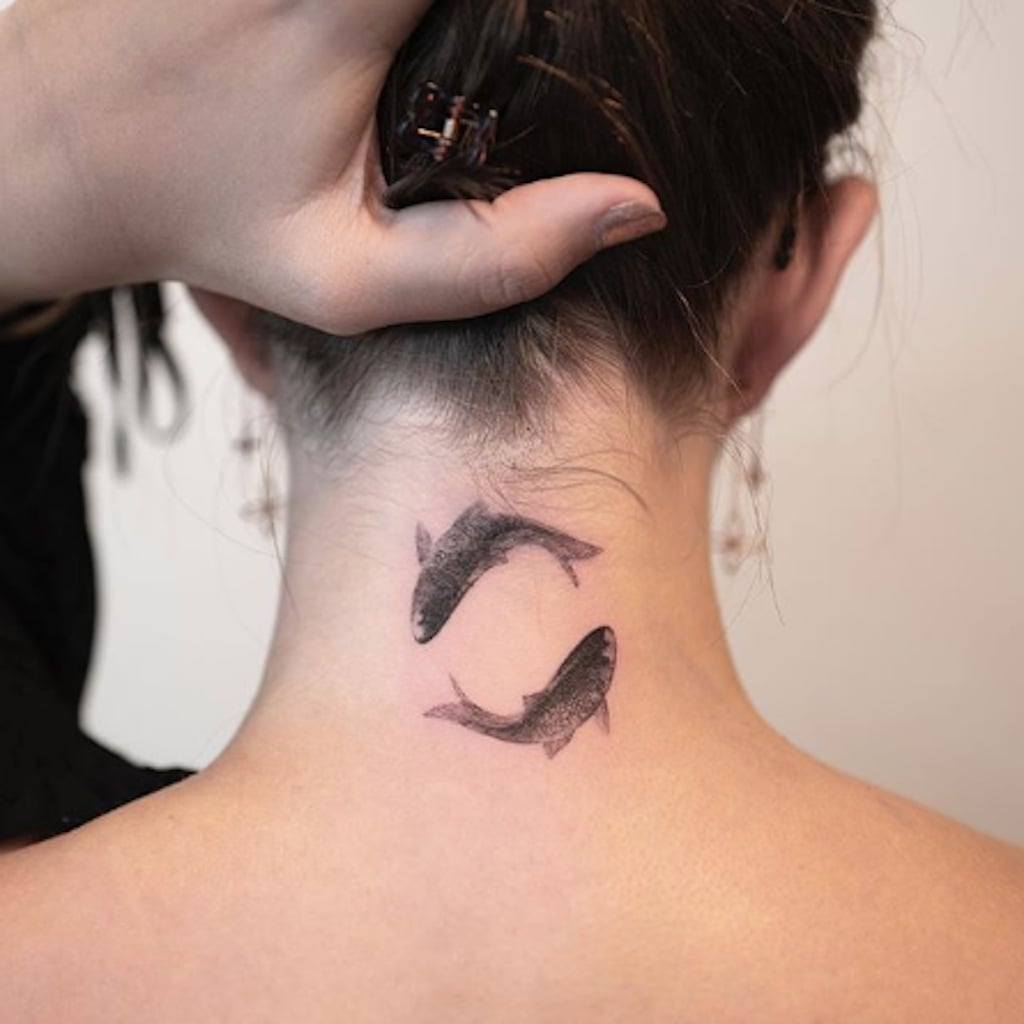25 Back Of Neck Tattoo Pictures Popsugar Beauty