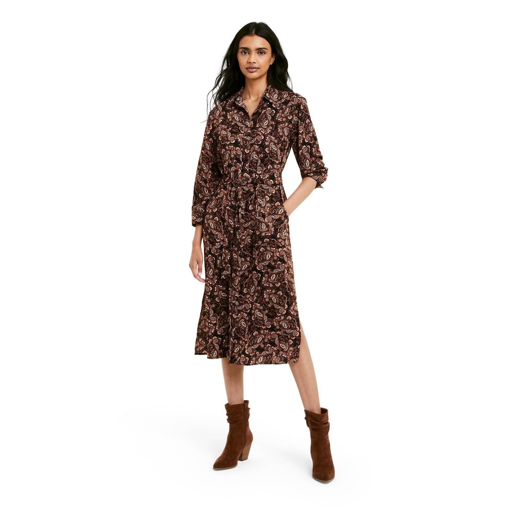 Nili Lotan x Target Paisley Print Long Sleeve Belted Shirtdress