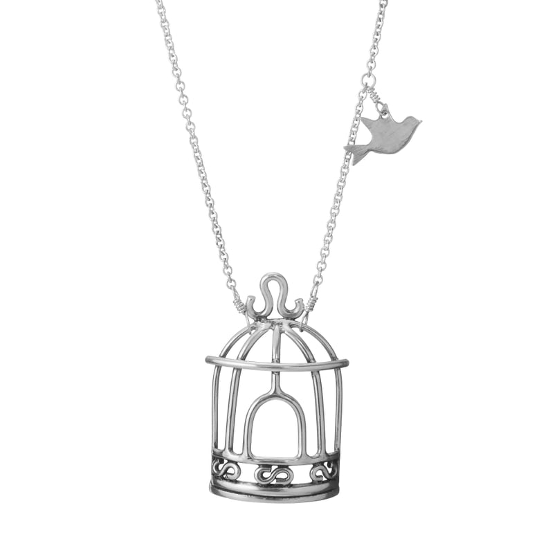 Take Flight Birdcage Necklace