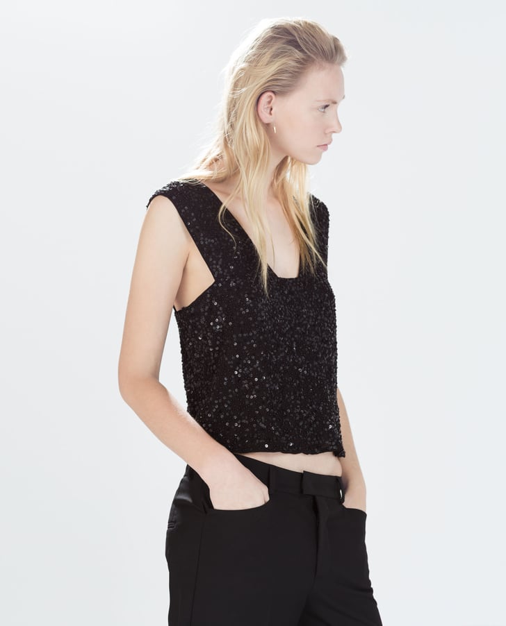 sequin tank top outfit