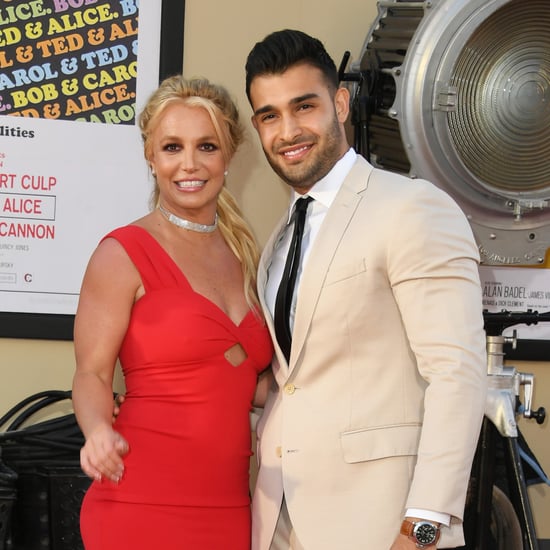 See Britney Spears's Red French Manicure in Engagement Post