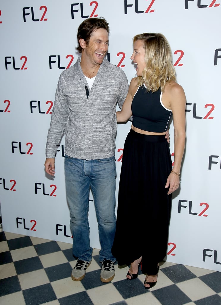 She also wore heels and accessorized her outfit with none other than her brother, Oliver Hudson.
