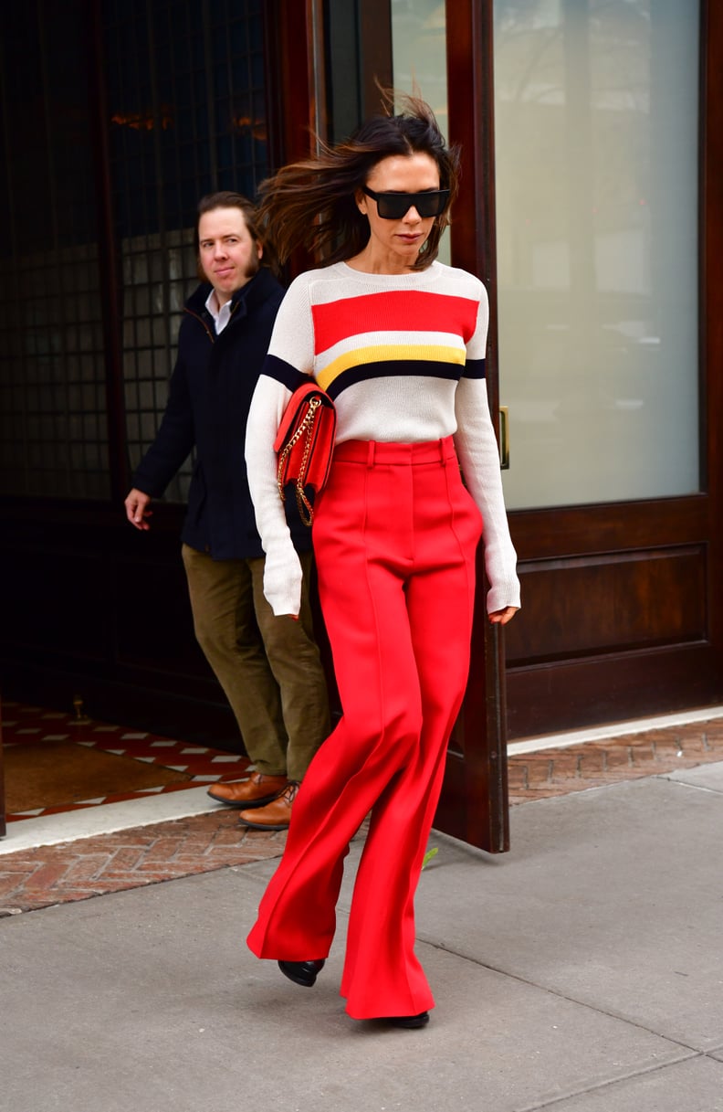 Victoria Beckham s Red Pants November 2018 POPSUGAR Fashion