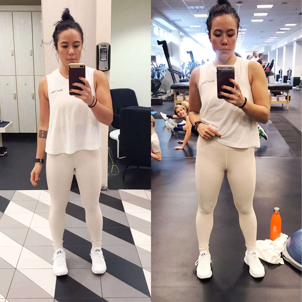 light colored leggings