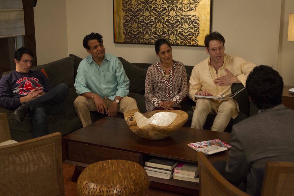 Sakina Jaffrey plays Mindy's mother, and, of course, Morgan (Ike Barinholtz) inserts himself into the situation.