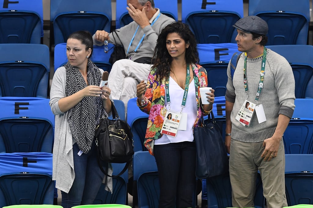 Camila Alves Watching Swimming Finals at Rio Olympics 2016