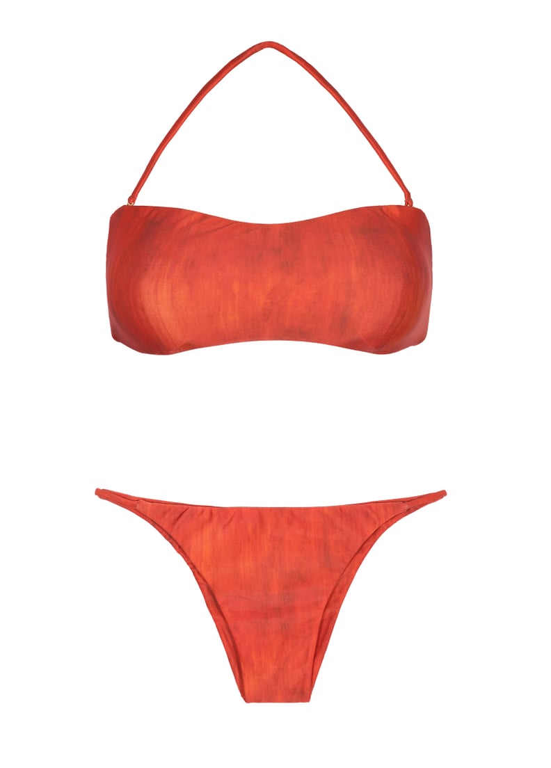 Emily Ratajkowski Red Bandeau Bikini | POPSUGAR Fashion