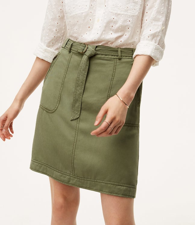 Loft Belted Cargo Skirt