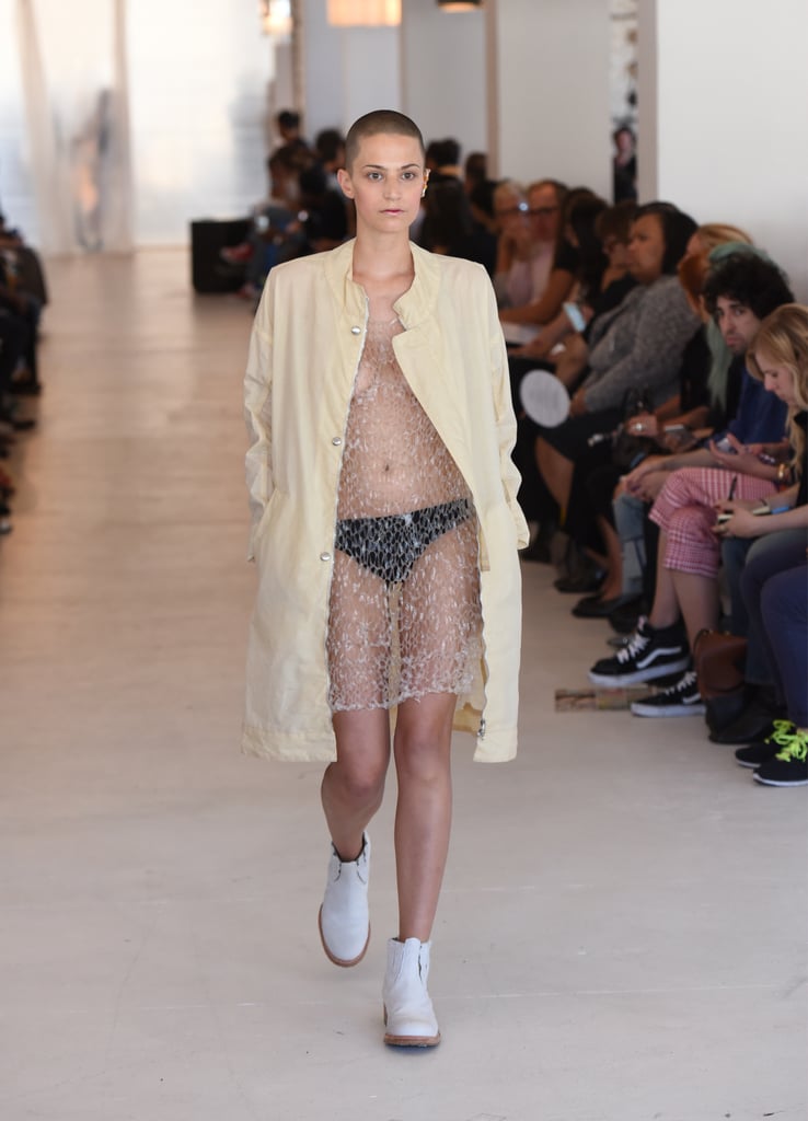 She also walked during Fashion Week. Here she is slaying the Eckhaus Latta runway.