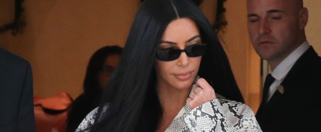Kim Kardashian and North West Matching Snakeskin Outfits