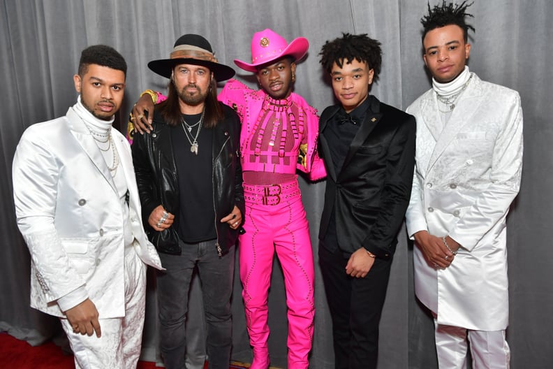Billy Ray Cyrus, Lil Nas X, and YoungKio at the 2020 Grammys