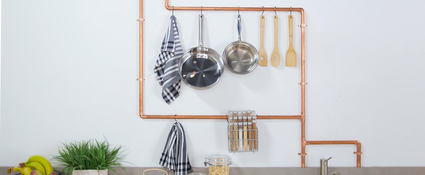 DIY Copper Pipe Kitchen Rack | PS Home