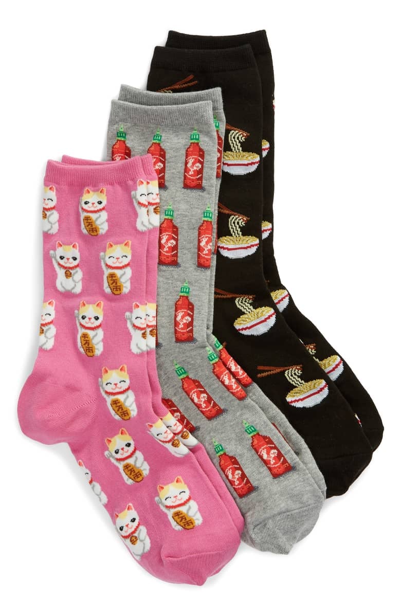 Hot Sox 3-Pack Ramen Socks