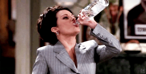 Drinking.