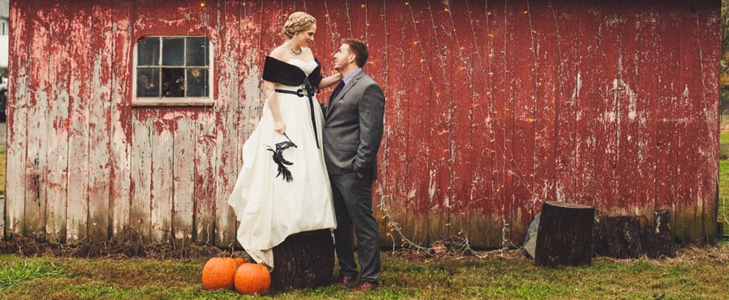 This Backyard Wedding Had Charming Rustic Halloween Decor