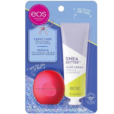 Eos Holiday Lip Balm Sphere and Shea Better Hand Cream Gift Set