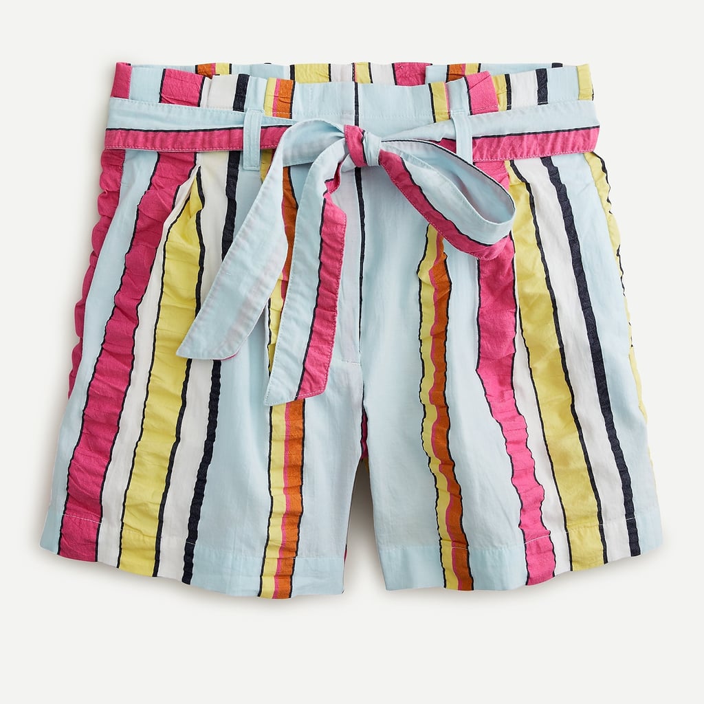 J.Crew Paper-Bag Shorts in Seersucker Ribbons