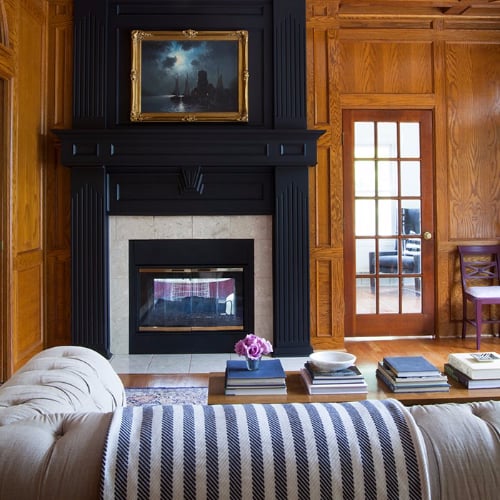 How to Paint a Wood Fireplace