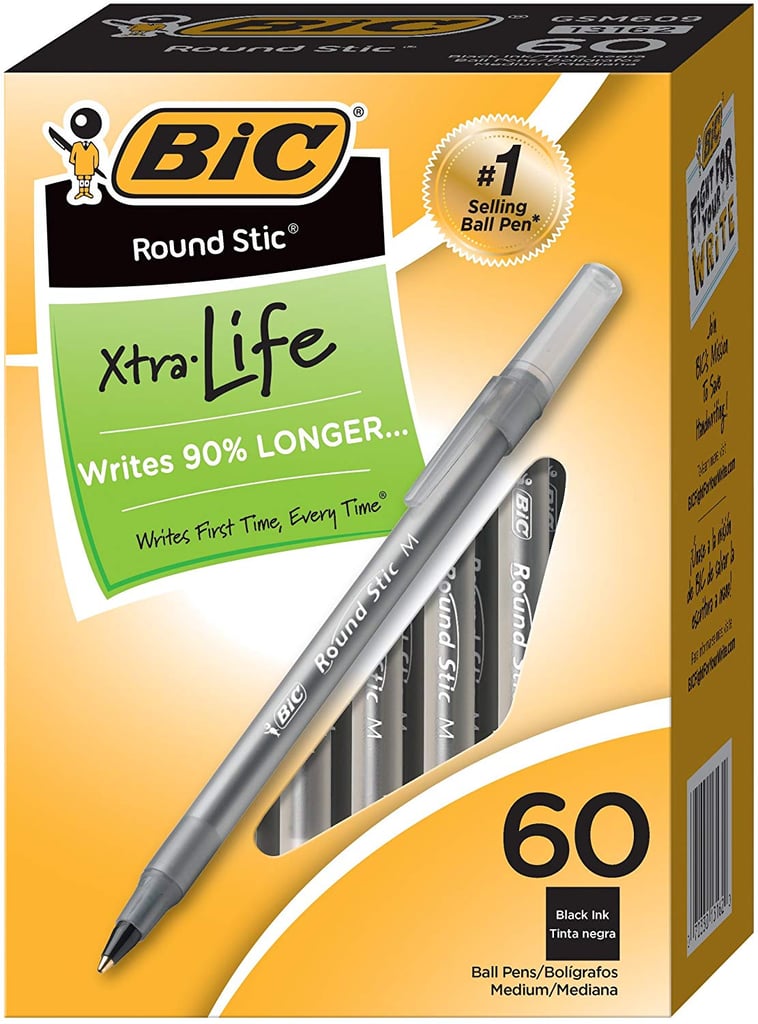 Pens: BIC Round Stic Xtra Life Ballpoint Pen