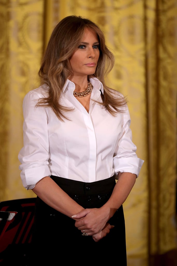 Melania Trump Wears Ralph Lauren Collection Pants Popsugar Fashion 