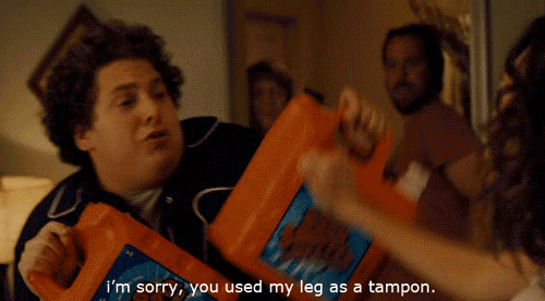 You're unapologetic about period stains.