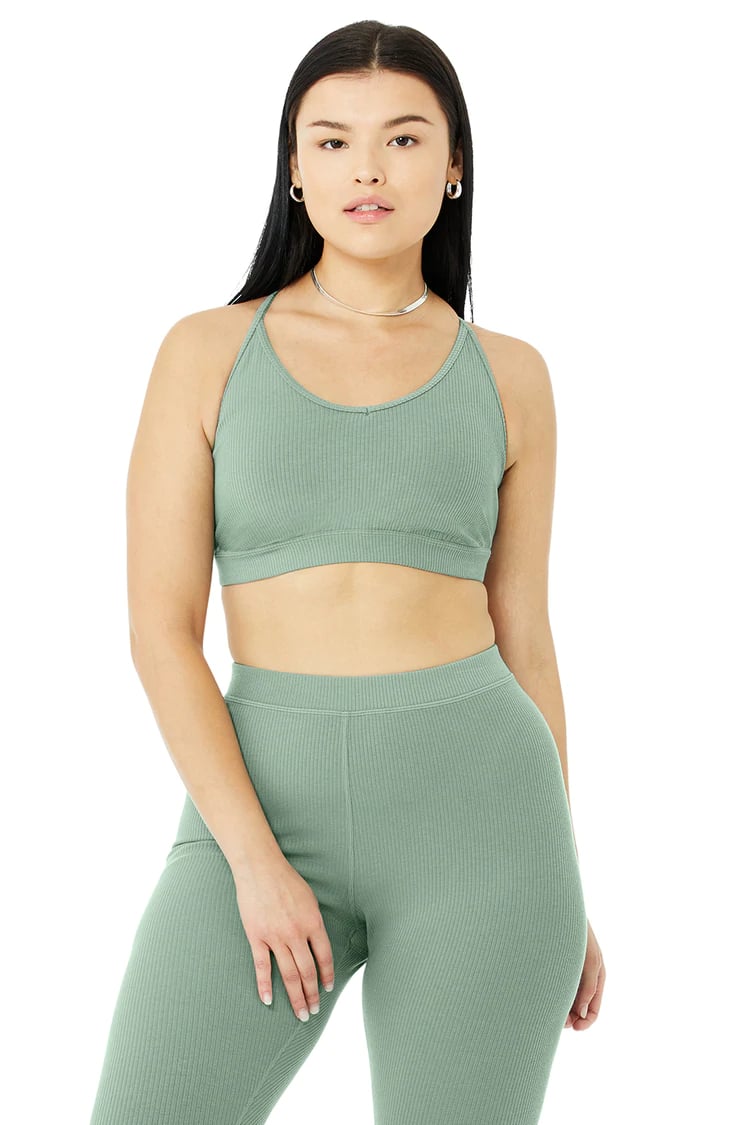 A Low Impact Set: Alo Ribbed Blissful Bra and Ribbed 7/8 High Waist Blissful  Legging, 45 Essential Workout Pieces You Can Score on Sale This  Presidents' Day