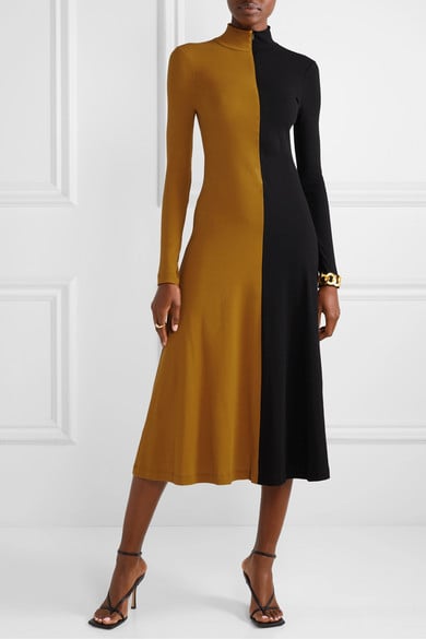 jersey and turtleneck outfit