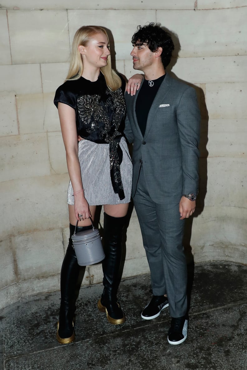 Sophie Turner at Louis Vuitton show during Paris Fashion Week