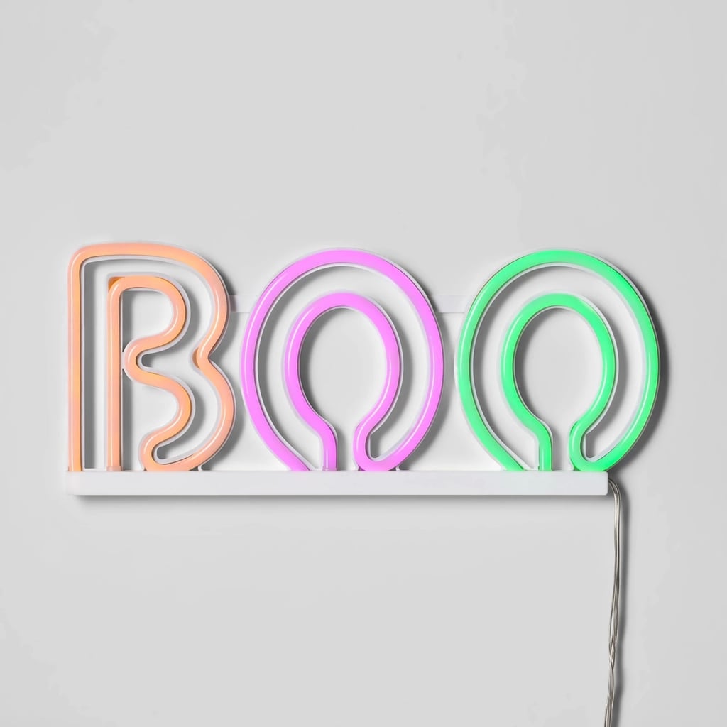 LED Boo Neon Rope Halloween Silhouette Light