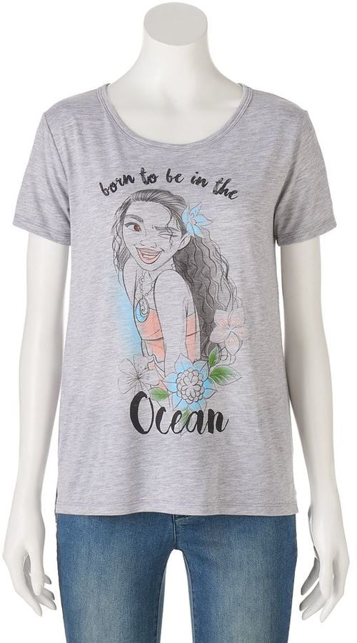 Juniors' Moana "Born to Be In the Ocean" Graphic Tee