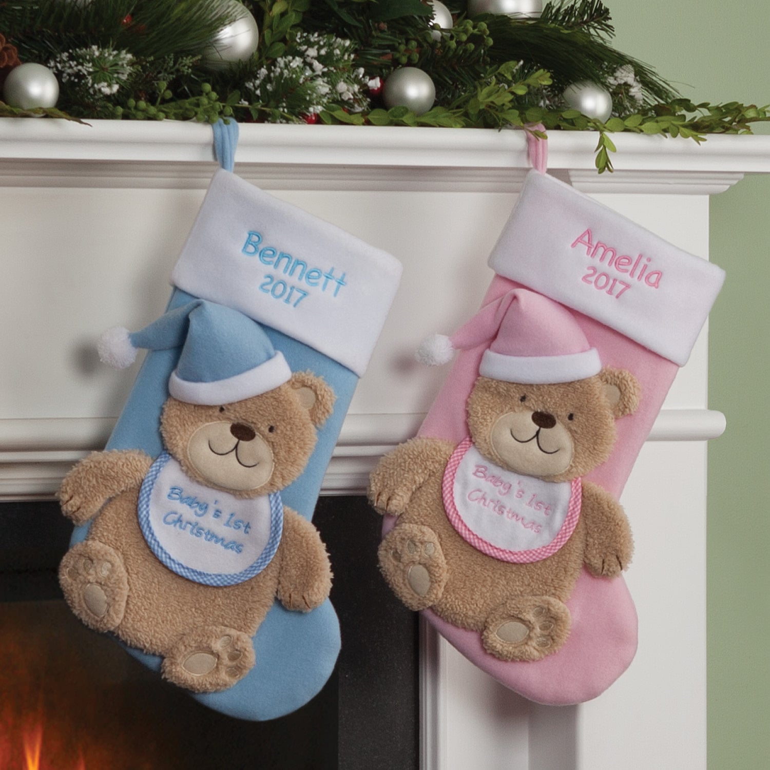 Personalized first shop christmas stocking
