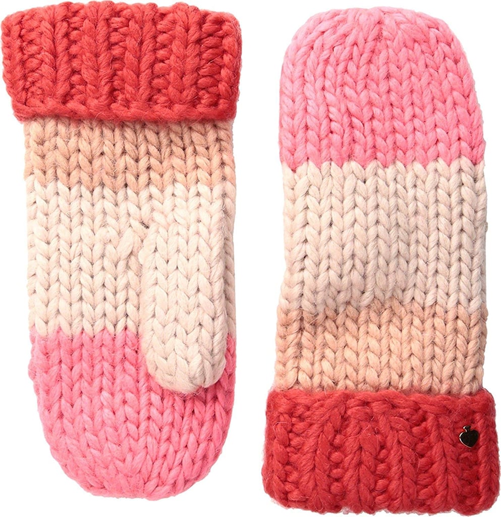 Kate Spade New York Chunky Knit Colour Block Mittens
