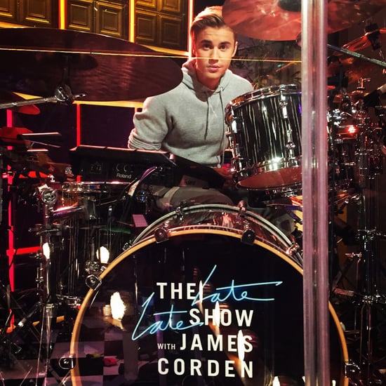 Justin Bieber Plays Drums on The Late Late Show